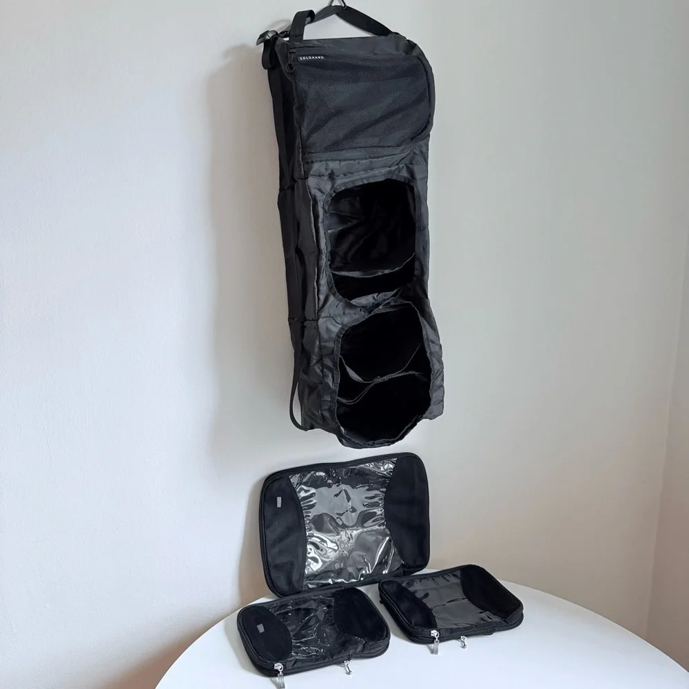 Solgaard Carry On Closet Organizer Travel Packing Shelf System Shore Tex.Pouches